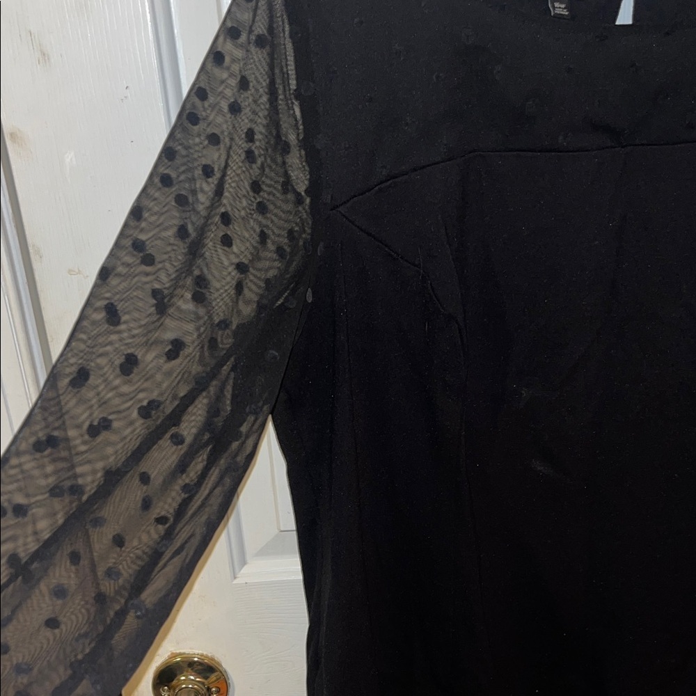 Talbots Black Long Sleeve Dress - Picture 4 of 7